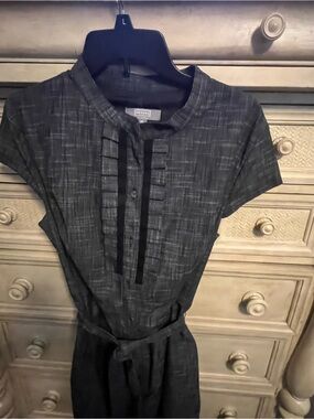 Merona Black Plaid Short-Sleeve Dress